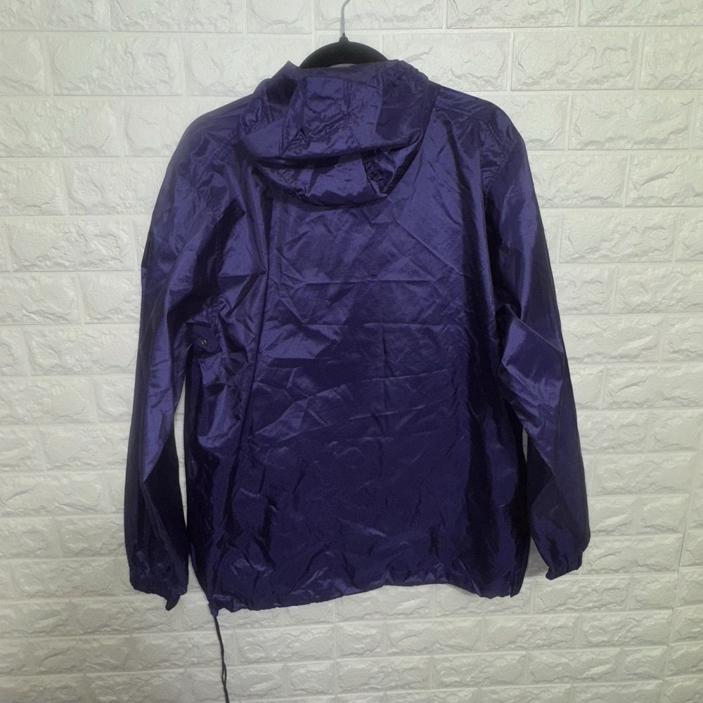 Vintage Eddie Bauer Purple Packable Sac Anorak Windbreaker Jacket Hooded XL - Picture 4 of 7